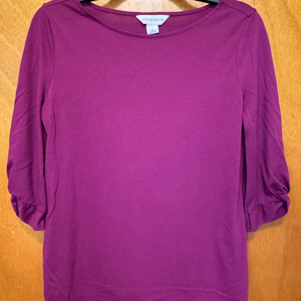 Liz Claiborne Women's Long Sleeve Magenta Top